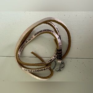 Little League Baseball leather wrap bracelet